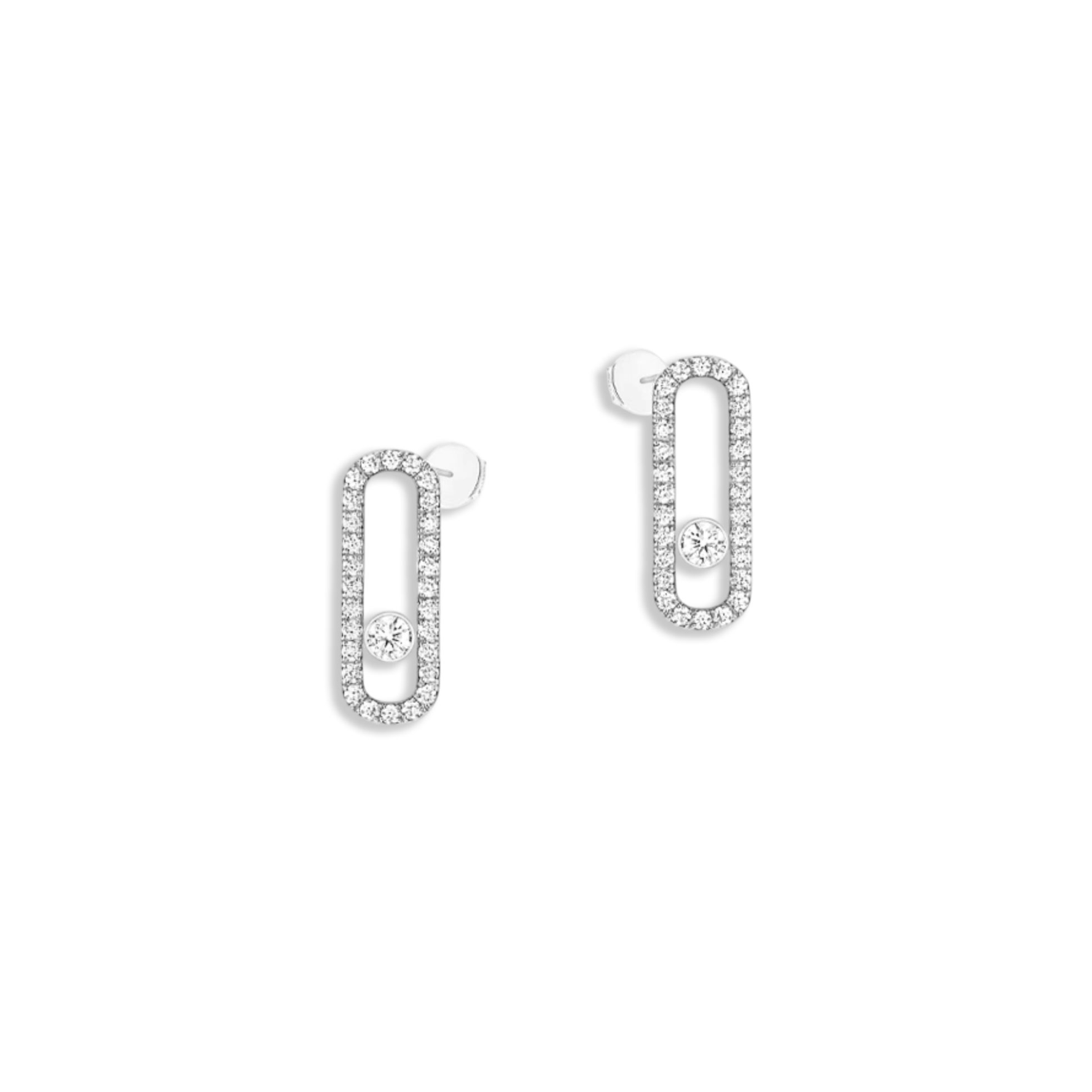 Mes1kaa move uno pavÉ d1am0nd earrings
